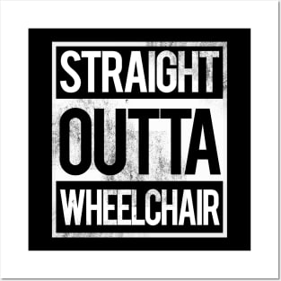 'Straight Outta Wheelchair' Hilarous Wheelchair Gift Posters and Art